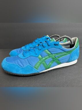 Onitsuka Tiger Serrano D109L-4284 Mens Blue Suede Lifestyle Sneakers Shoes 11.5